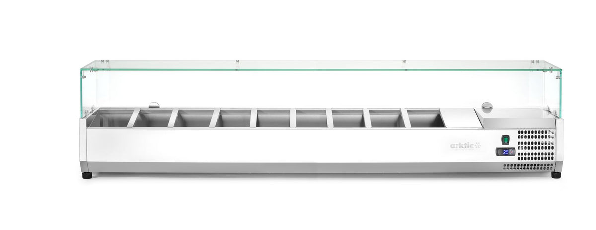 VETRINA REFRIGERATA GN 1/3, ARKTIC, 6X GN 1/3, 230V/180W, 1405X420X(H)456MM - 232972