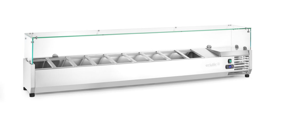 VETRINA REFRIGERATA GN 1/3, ARKTIC, 6X GN 1/3, 230V/180W, 1405X420X(H)456MM - 232972