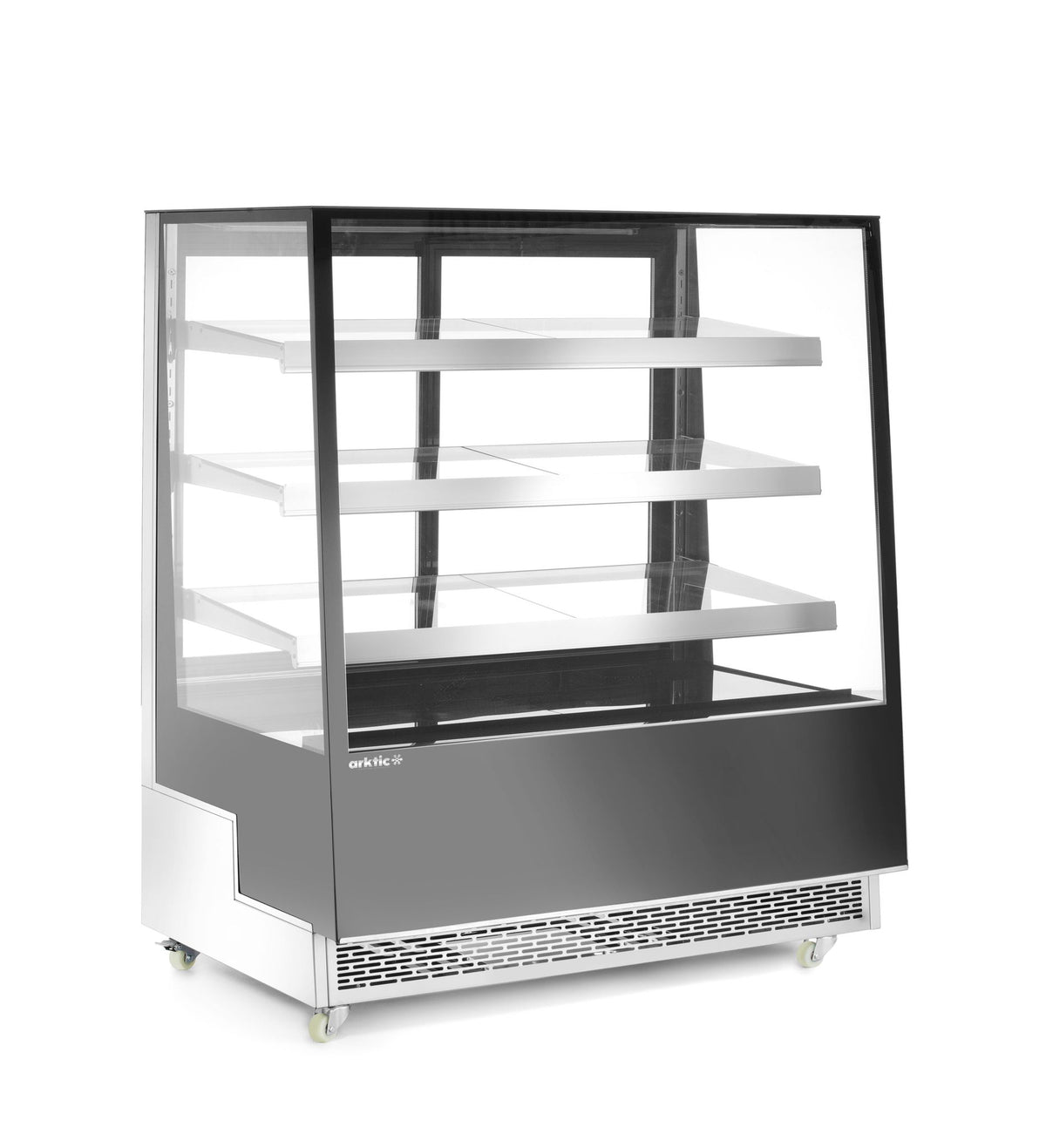 VETRINA REFRIGERATA CON 3 RIPIANI INCLINATI, ARKTIC, 650L, NERO, 230V/490W, 1200X833X(H)1460MM - 233320