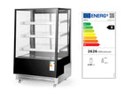 VETRINA REFRIGERATA CON 3 RIPIANI INCLINATI, ARKTIC, 500L, 230V/490W, 900X833X(H)1460MM - 233443
