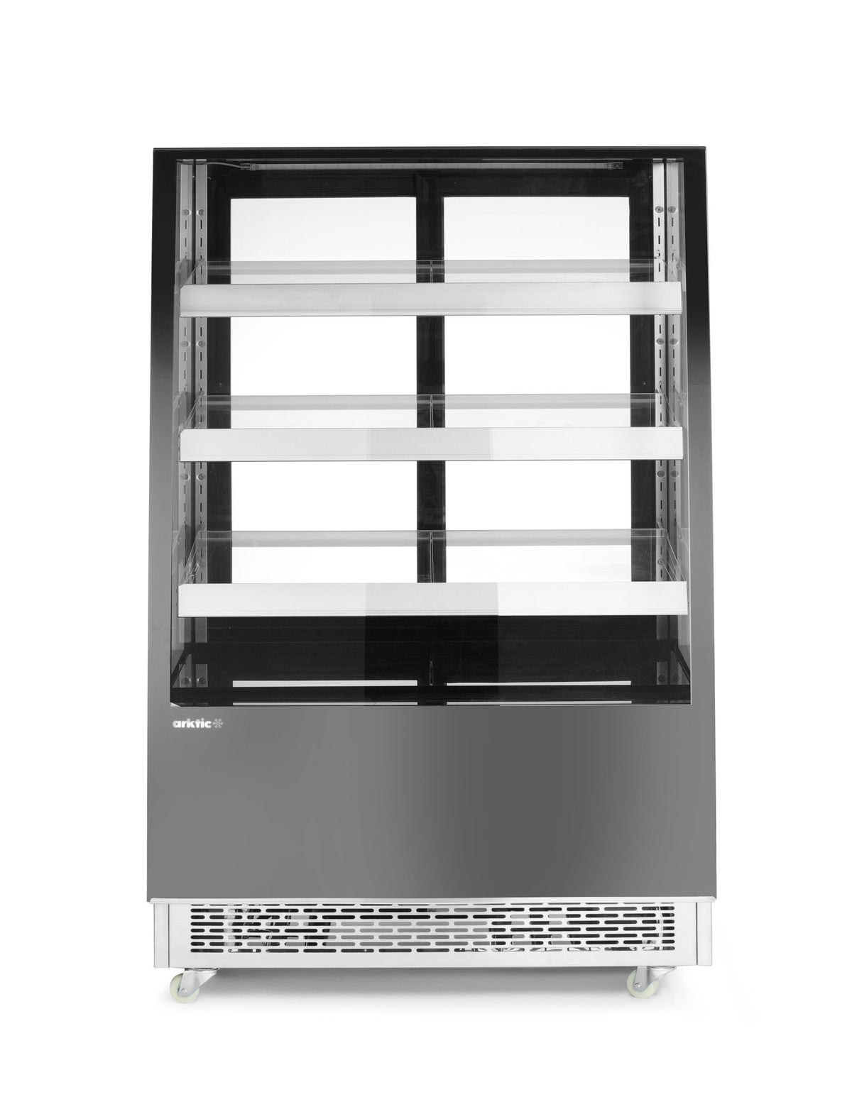 VETRINA REFRIGERATA CON 3 RIPIANI INCLINATI, ARKTIC, 650L, NERO, 230V/490W, 1200X833X(H)1460MM - 233320