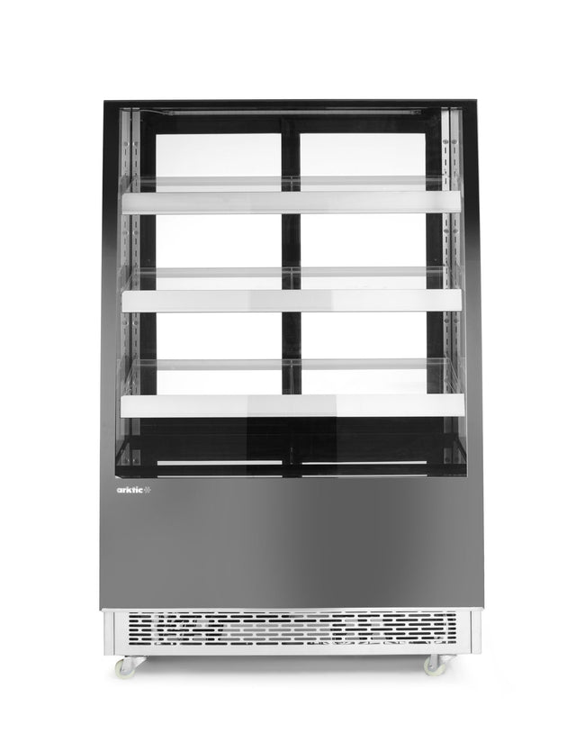 VETRINA REFRIGERATA CON 3 RIPIANI INCLINATI, ARKTIC, 650L, NERO, 230V/490W, 1200X833X(H)1460MM - 233320
