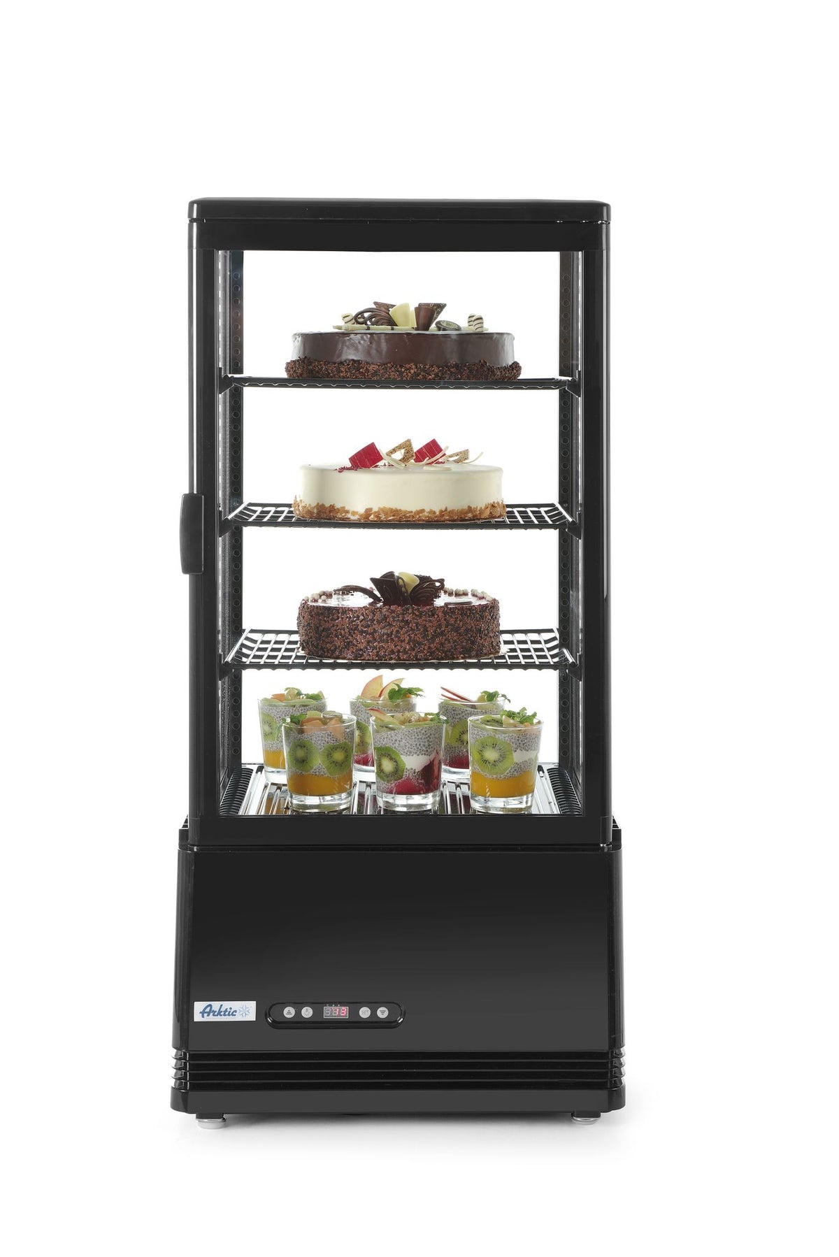 VETRINA DA ESPOSIZIONE, 78 LITRI., ARKTIC, NERA, 230V/170W, 444X397X(H)940MM - 233658