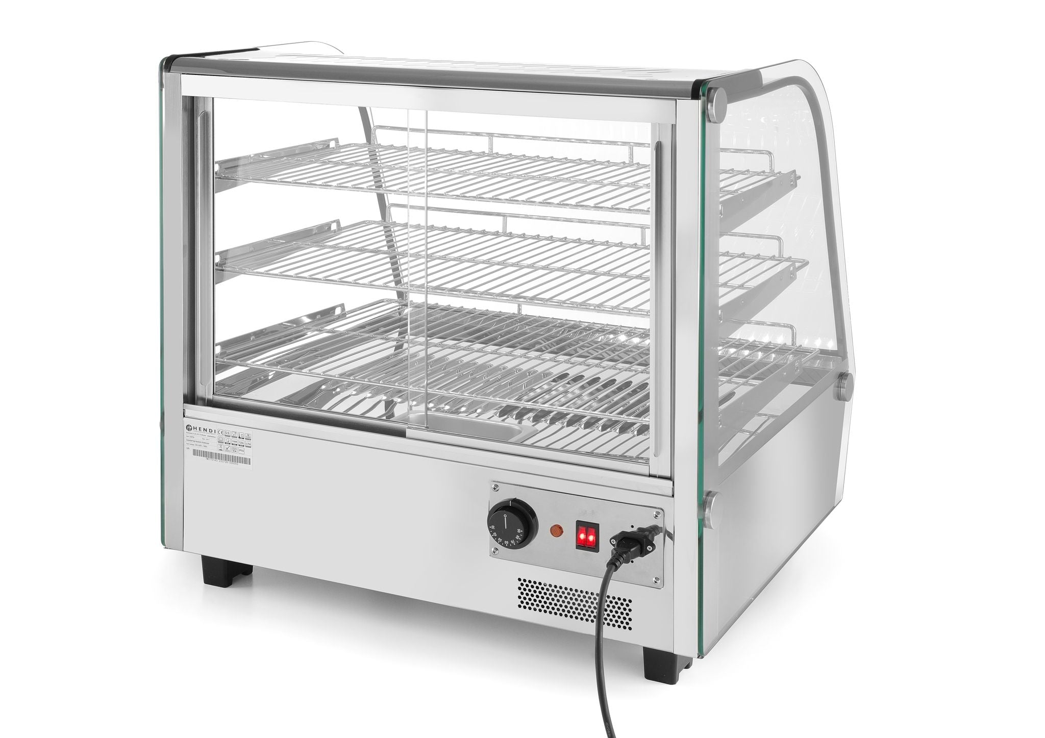 VETRINETTA DA BANCO RISCALDATA, HENDI, 160 LITRI, 230V/1500W, 885X570X(H)680MM - 233733