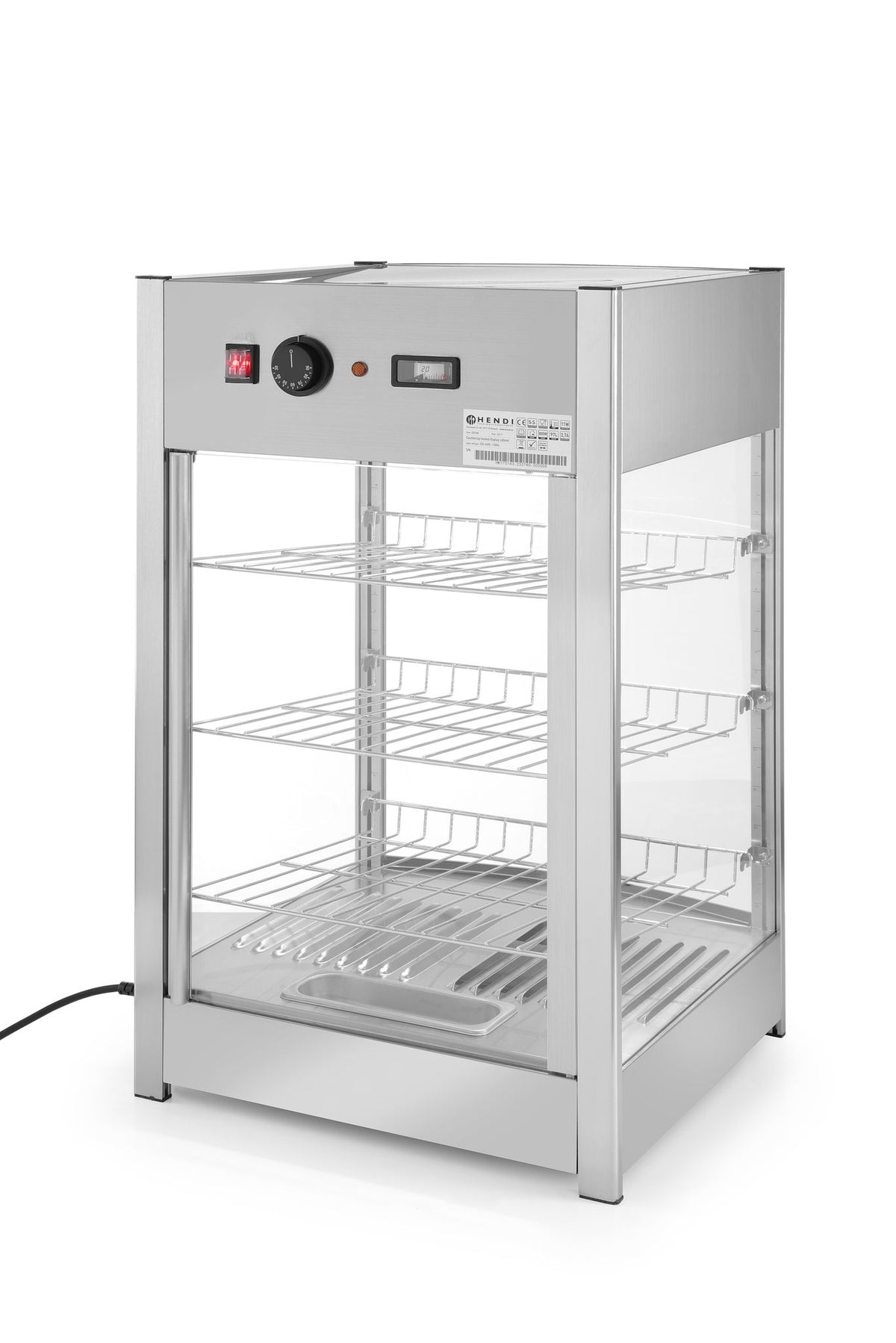 VETRINA RISCALDATA DA BANCO, HENDI, 97 LITRI, 230V/800W, 460X467X(H)785MM - 233740