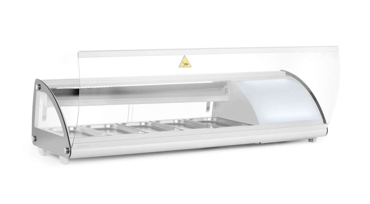 VETRINA REFRIGERATA SUSHI 5X GN 1/3, ARKTIC, 230V/160W, 1307X445X(H)327MM - 233757
