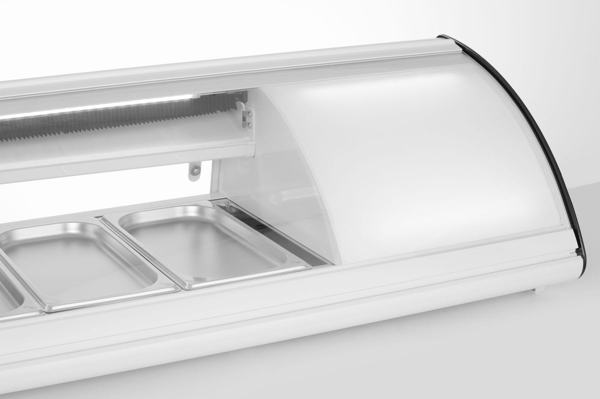 VETRINA REFRIGERATA SUSHI 5X GN 1/3, ARKTIC, 230V/160W, 1307X445X(H)327MM - 233757