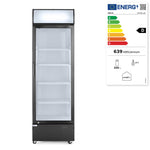FRIGORIFERO PER BAR POSTERIORE CON PANNELLO RETROILLUMINATO, PORTA SINGOLA, ARKTIC, 254L, NERO, 220- - 233788