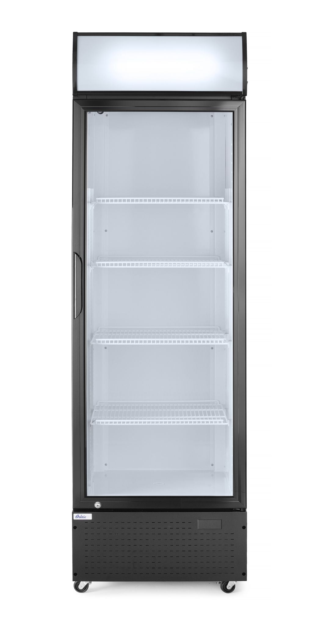 FRIGORIFERO PER BAR POSTERIORE CON PANNELLO RETROILLUMINATO, PORTA SINGOLA, ARKTIC, 254L, NERO, 220- - 233788