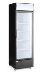 FRIGORIFERO PER BAR POSTERIORE CON PANNELLO RETROILLUMINATO, PORTA SINGOLA, ARKTIC, 254L, NERO, 220- - 233788
