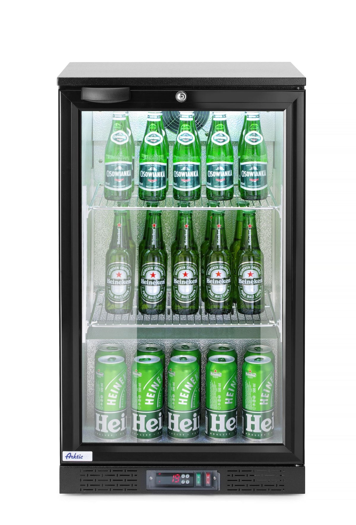 FRIGORIFERO PER BAR POSTERIORE A PORTA SINGOLA, ARKTIC, 86L, NERO, 230V/120W, 500X530X(H)865MM - 233900
