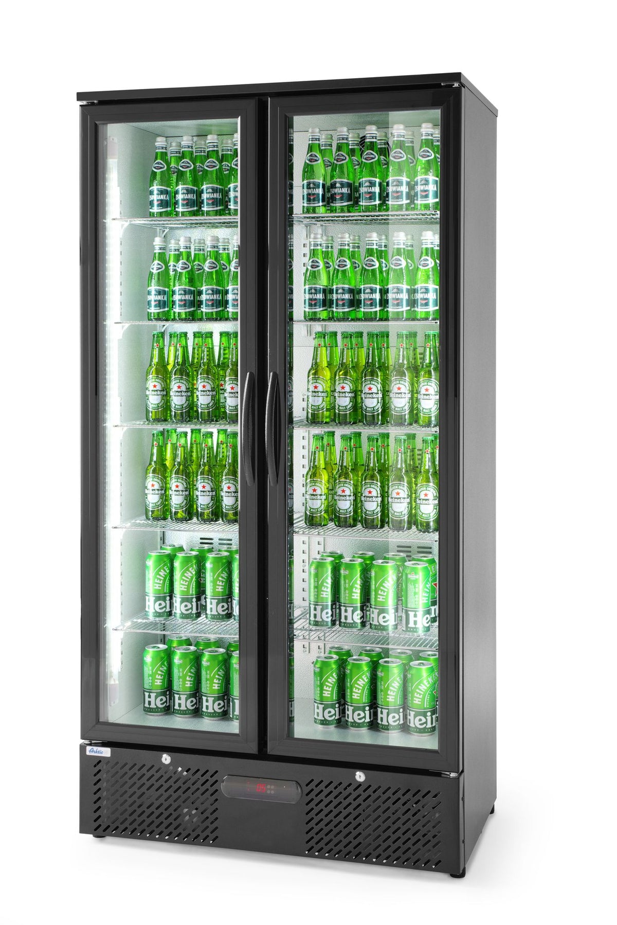 FRIGORIFERO A DOPPIA PORTA PER BAR POSTERIORE, ARKTIC, 384L, NERO, 230V/365W, 940X635X(H)1983MM - 233931