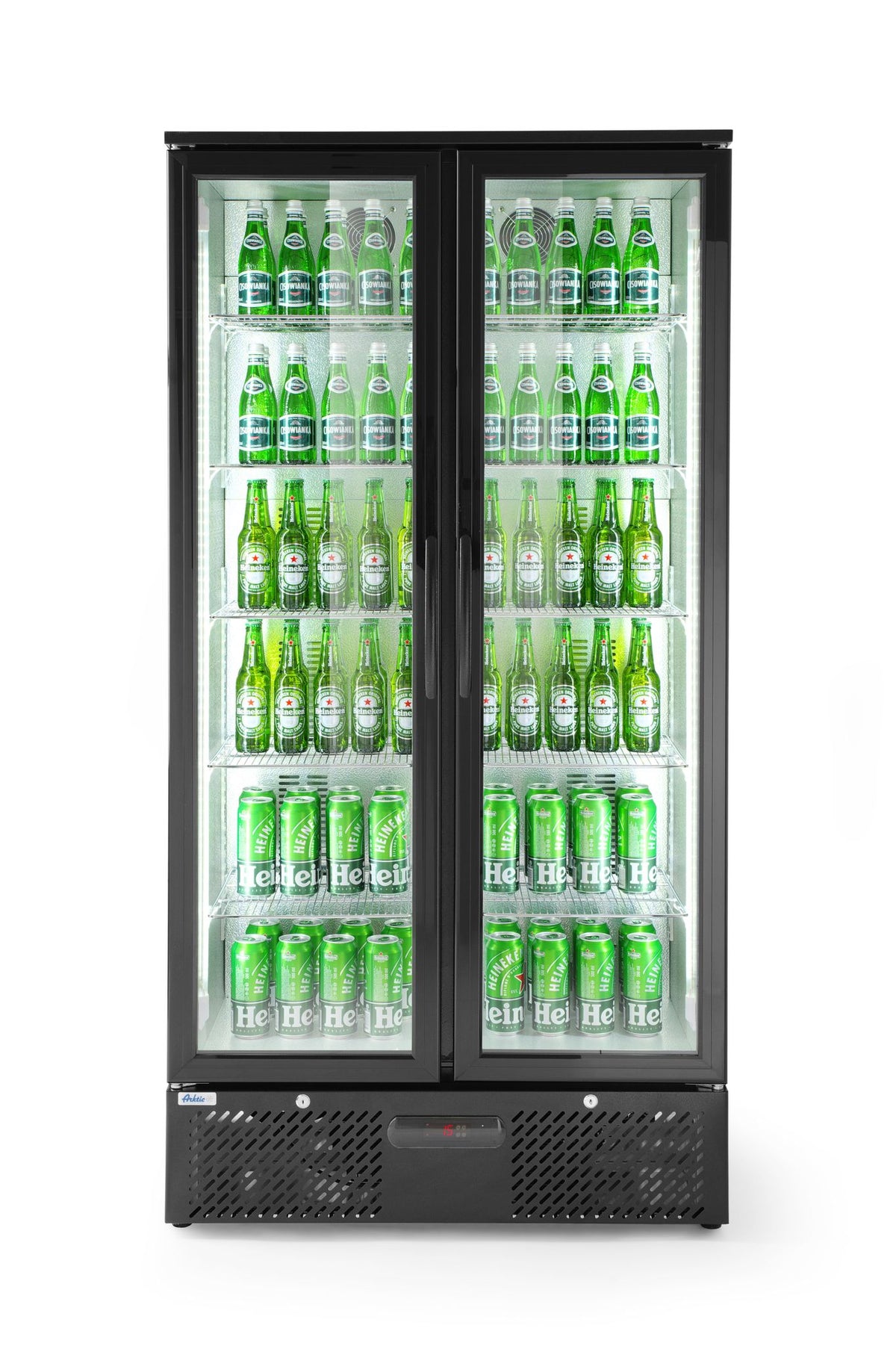 FRIGORIFERO A DOPPIA PORTA PER BAR POSTERIORE, ARKTIC, 384L, NERO, 230V/365W, 940X635X(H)1983MM - 233931