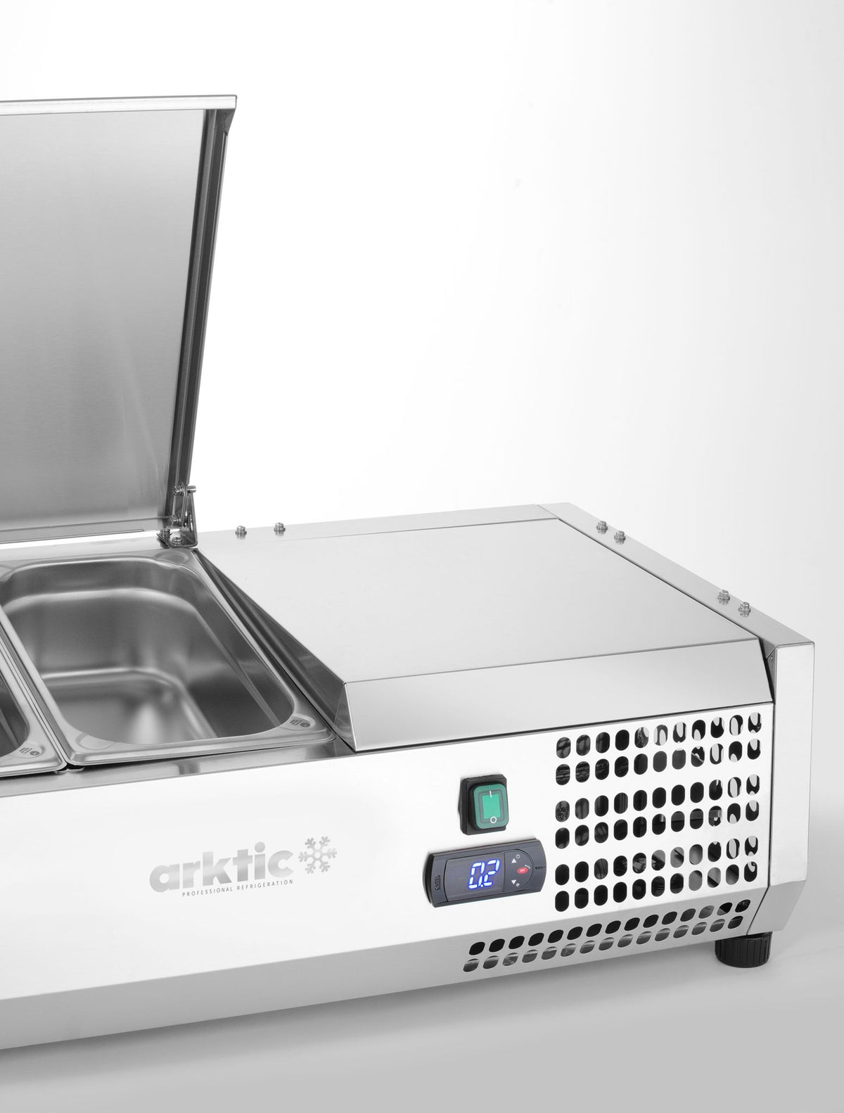 VETRINA REFRIGERATA GN 1/3, ARKTIC, 9X GN 1/3, 230V/180W, 2005X420X(H)630MM - 233993