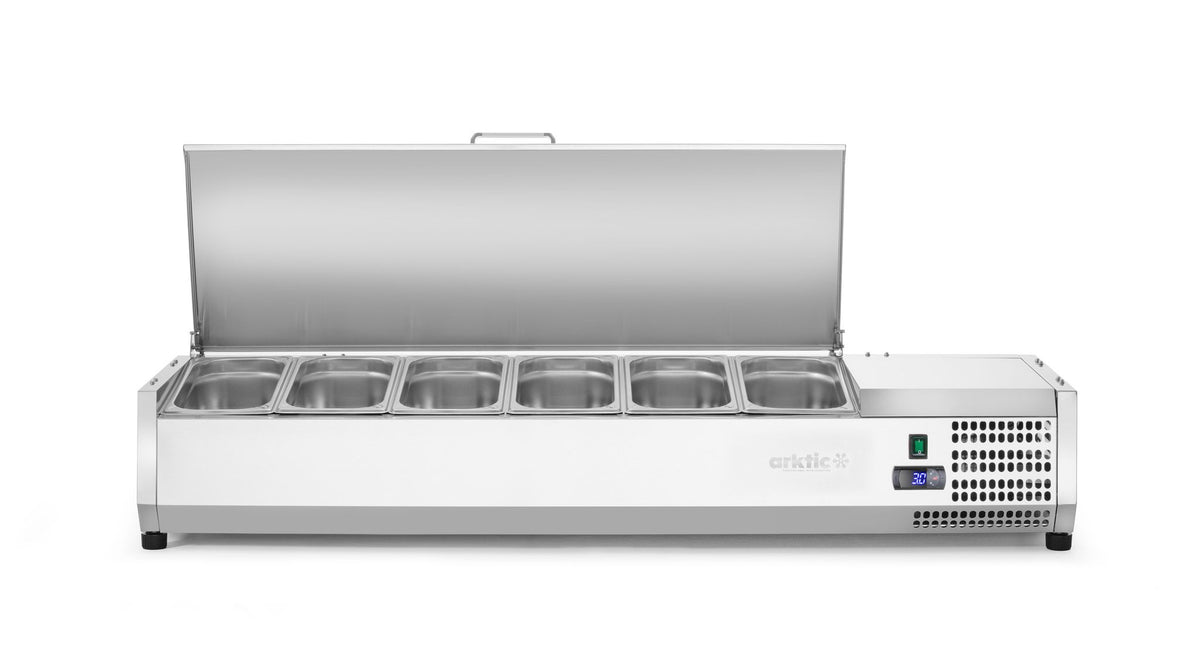 VETRINA REFRIGERATA GN 1/3, ARKTIC, 9X GN 1/3, 230V/180W, 2005X420X(H)630MM - 233993