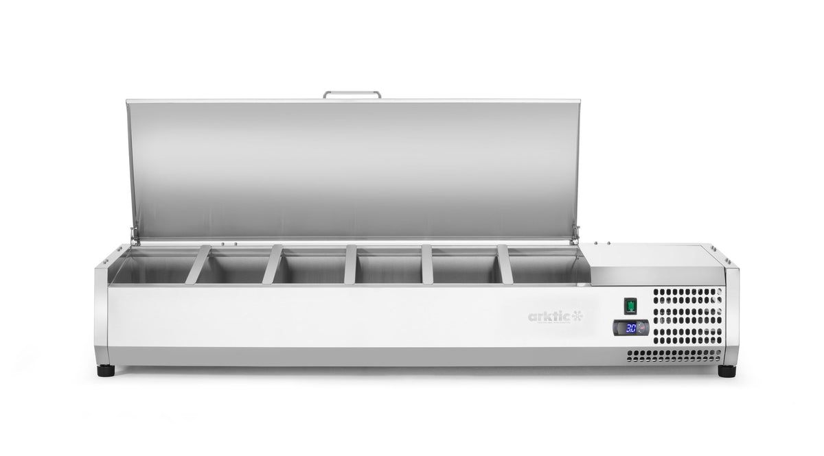 VETRINA REFRIGERATA GN 1/3, ARKTIC, 9X GN 1/3, 230V/180W, 2005X420X(H)630MM - 233993