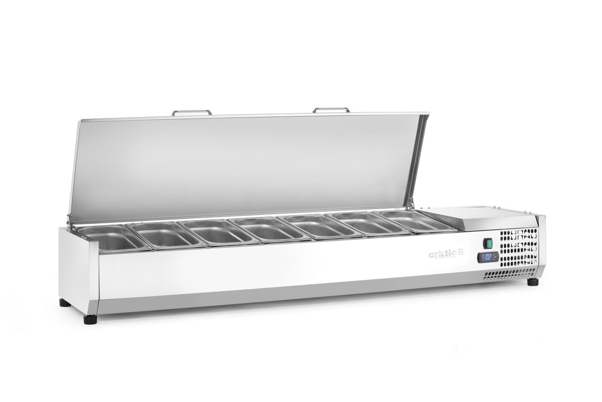 VETRINA REFRIGERATA GN 1/3, ARKTIC, 9X GN 1/3, 230V/180W, 2005X420X(H)630MM - 233993