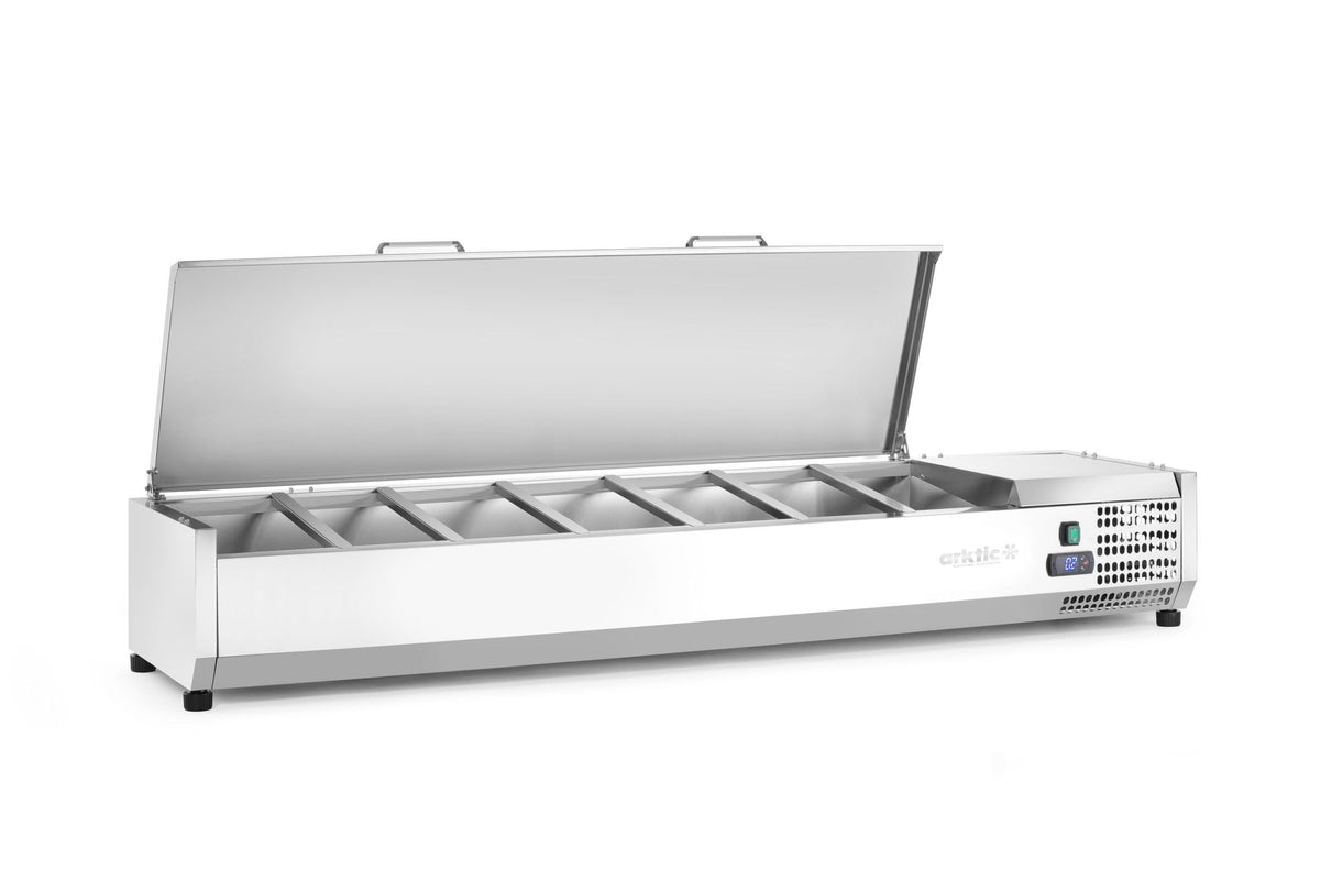 VETRINA REFRIGERATA GN 1/3, ARKTIC, 7X GN 1/3, 230V/180W, 1605X420X(H)630MM - 233979
