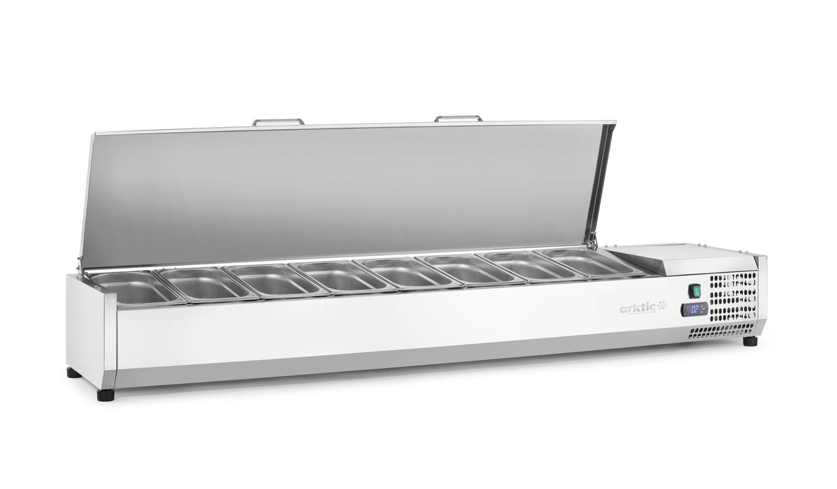 VETRINA REFRIGERATA GN 1/3, ARKTIC, 6X GN 1/3, 230V/180W, 1405X420X(H)630MM - 233955