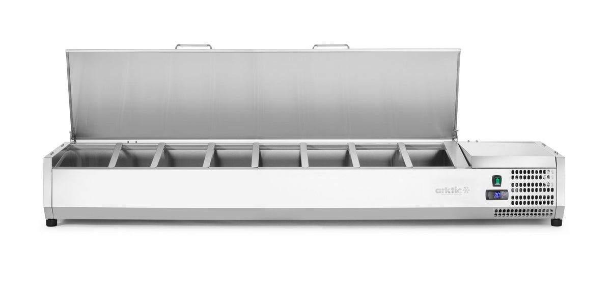VETRINA REFRIGERATA GN 1/3, ARKTIC, 7X GN 1/3, 230V/180W, 1605X420X(H)630MM - 233979
