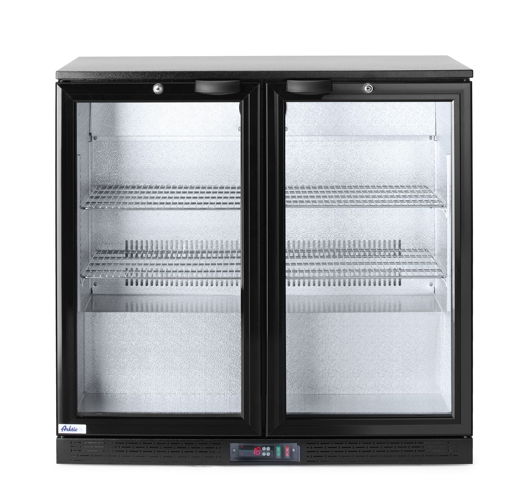 FRIGORIFERO POSTERIORE DA BAR CON DOPPIO SPORTELLO, ARKTIC, 180L, NERO, 220-240V/160W, 900X540X(H)89 - 235829