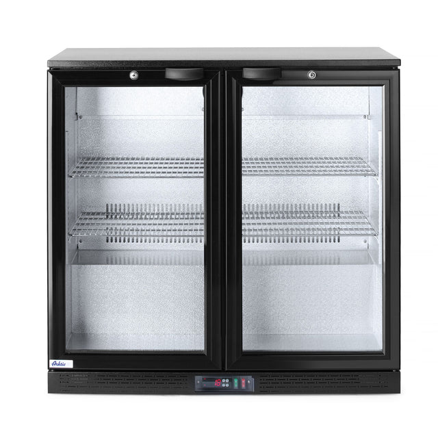 FRIGORIFERO POSTERIORE DA BAR CON DOPPIO SPORTELLO, ARKTIC, 180L, NERO, 220-240V/160W, 900X540X(H)89 - 235829