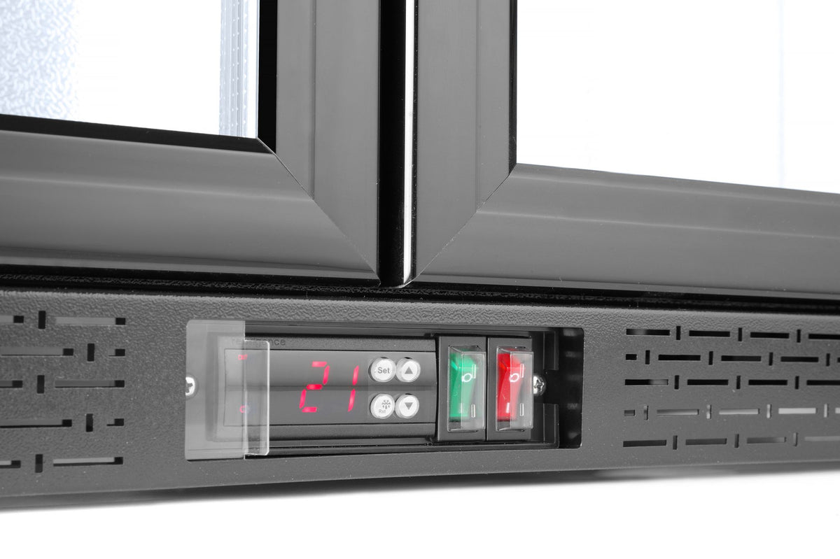 FRIGORIFERO POSTERIORE DA BAR CON DOPPIO SPORTELLO, ARKTIC, 180L, NERO, 220-240V/160W, 900X540X(H)89 - 235829