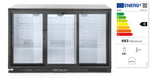 FRIGORIFERO PER BARRA POSTERIORE CON PORTE SCORREVOLI TRIPLE, ARKTIC, 308L, NERO, 220-240V/160W, 135 - 235836
