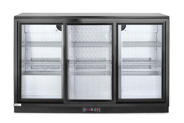 FRIGORIFERO PER BARRA POSTERIORE CON PORTE SCORREVOLI TRIPLE, ARKTIC, 308L, NERO, 220-240V/160W, 135 - 235836