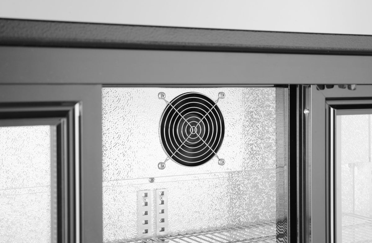FRIGORIFERO PER BARRA POSTERIORE CON PORTE SCORREVOLI TRIPLE, ARKTIC, 308L, NERO, 220-240V/160W, 135 - 235836