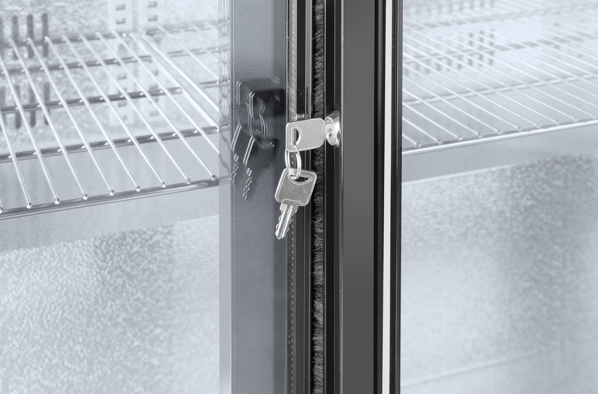 FRIGORIFERO PER BARRA POSTERIORE CON PORTE SCORREVOLI TRIPLE, ARKTIC, 308L, NERO, 220-240V/160W, 135 - 235836