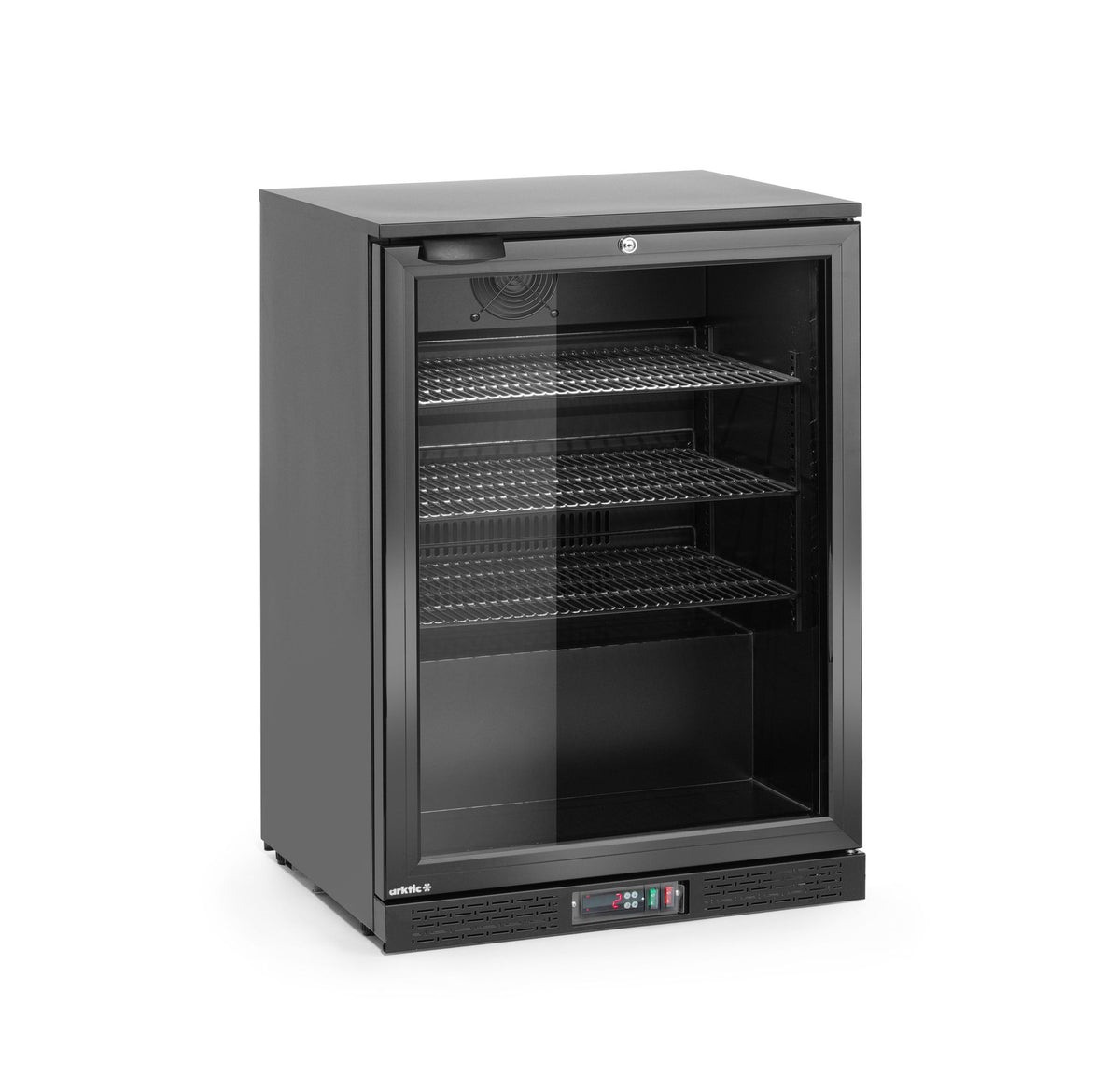 FRIGORIFERO PER BAR POSTERIORE A PORTA SINGOLA, ARKTIC, 105L, NERO, 220-240V/120W, 600X530X(H)870MM - 236864