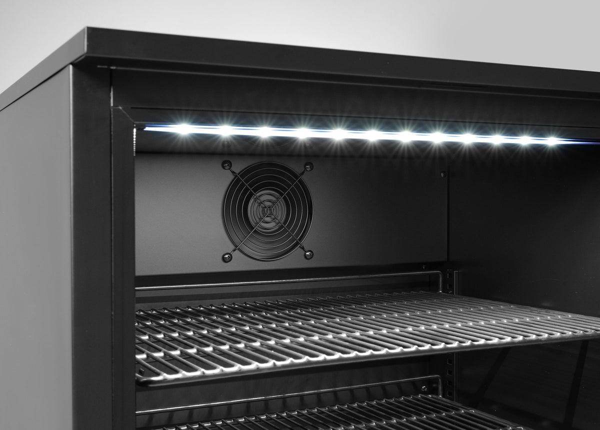 FRIGORIFERO PER BAR POSTERIORE A PORTA SINGOLA, ARKTIC, 105L, NERO, 220-240V/120W, 600X530X(H)870MM - 236864