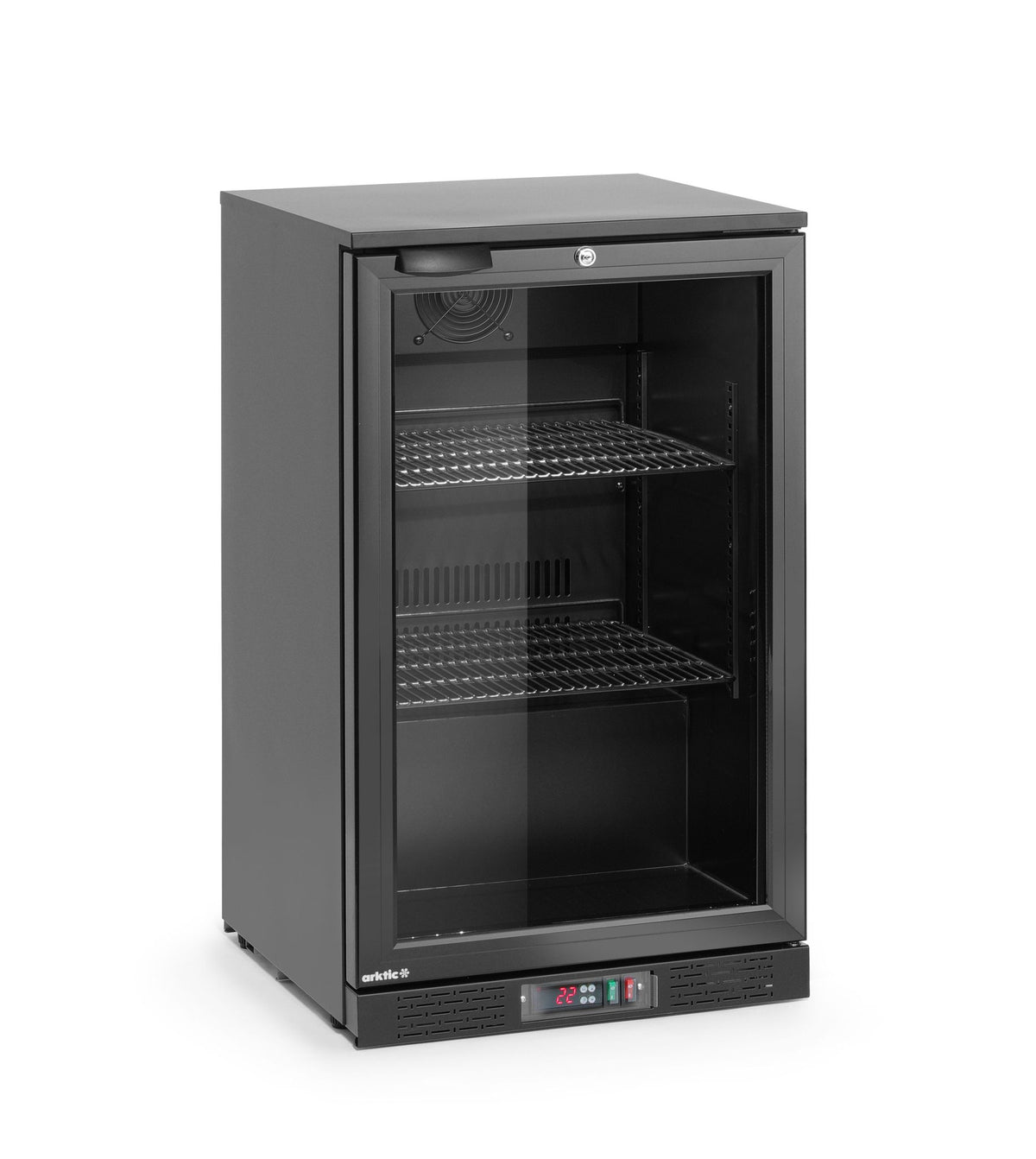 FRIGORIFERO PER BAR POSTERIORE A PORTA SINGOLA, ARKTIC, 86L, NERO, 220-240V/120W, 500X530X(H)870MM - 236871