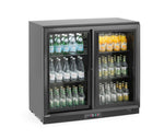 FRIGORIFERO PER BAR POSTERIORE CON DOPPIE PORTE SCORREVOLI, ARKTIC, 158L, NERO, 220-240V/160W, 900X5 - 236888