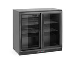 FRIGORIFERO PER BAR POSTERIORE CON DOPPIE PORTE SCORREVOLI, ARKTIC, 158L, NERO, 220-240V/160W, 900X5 - 236888