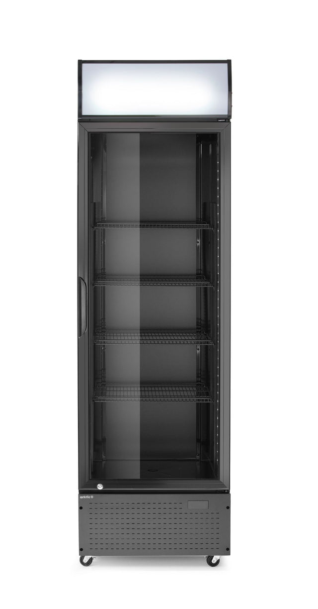 FRIGORIFERO PER BAR POSTERIORE CON PANNELLO RETROILLUMINATO, A PORTA SINGOLA, ARKTIC, 254L, NERO, 22 - 236932