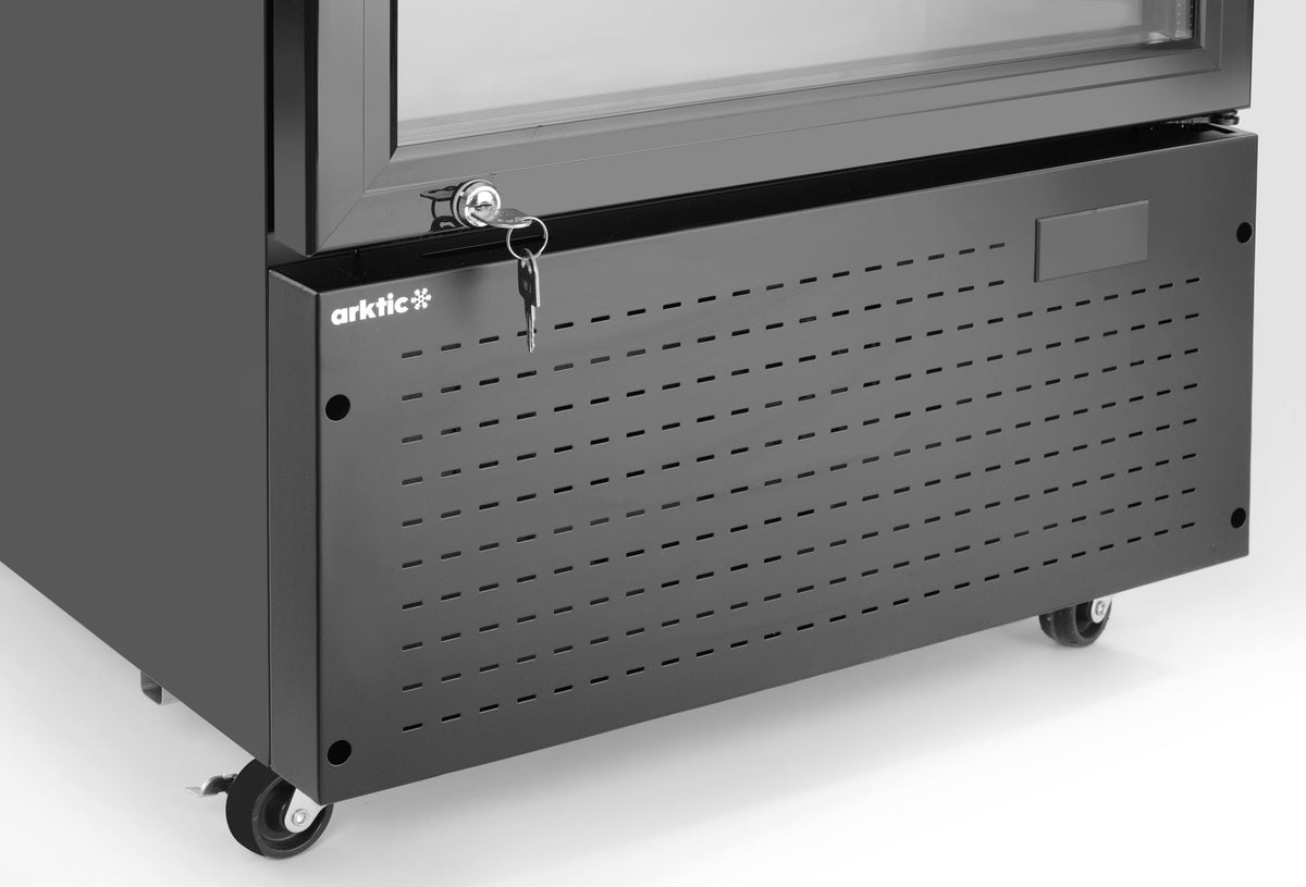FRIGORIFERO PER BAR POSTERIORE CON PANNELLO RETROILLUMINATO, A PORTA SINGOLA, ARKTIC, 254L, NERO, 22 - 236932