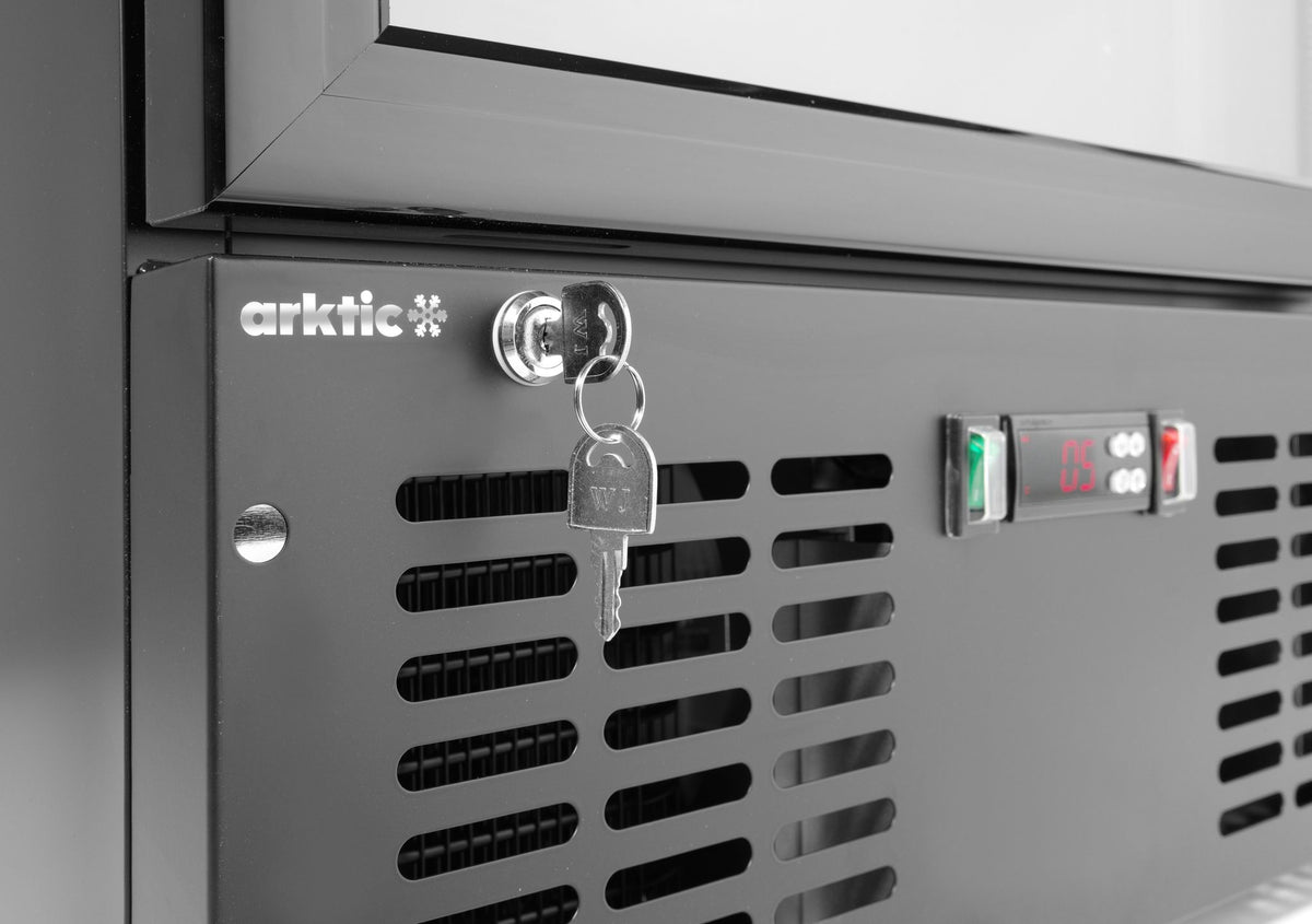 FRIGORIFERO PER BAR POSTERIORE A PORTA SINGOLA, ARKTIC, 243L, NERO, 230V/195W, 530X600X(H)1820MM - 236956