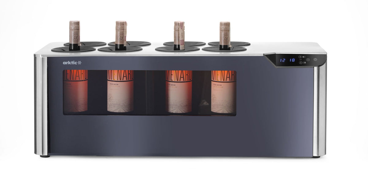 FRIGORIFERO DA BANCO, CANTINA A 2 ZONE, ARKTIC, NERO, 230V/60W, 350X800X(H)293MM - 237380