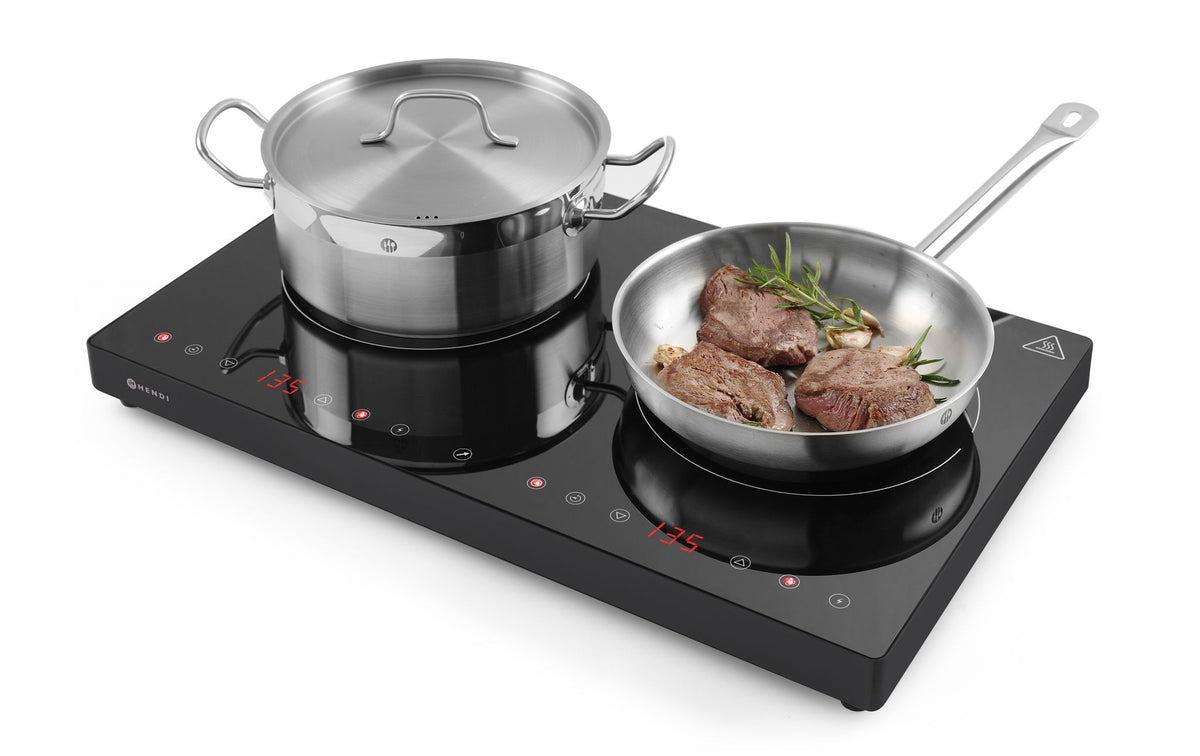 INDUZIONE DOPPIA KITCHEN LINE, HENDI, KITCHEN LINE, 230V/3500W, 608X405X(H)54MM - 239414