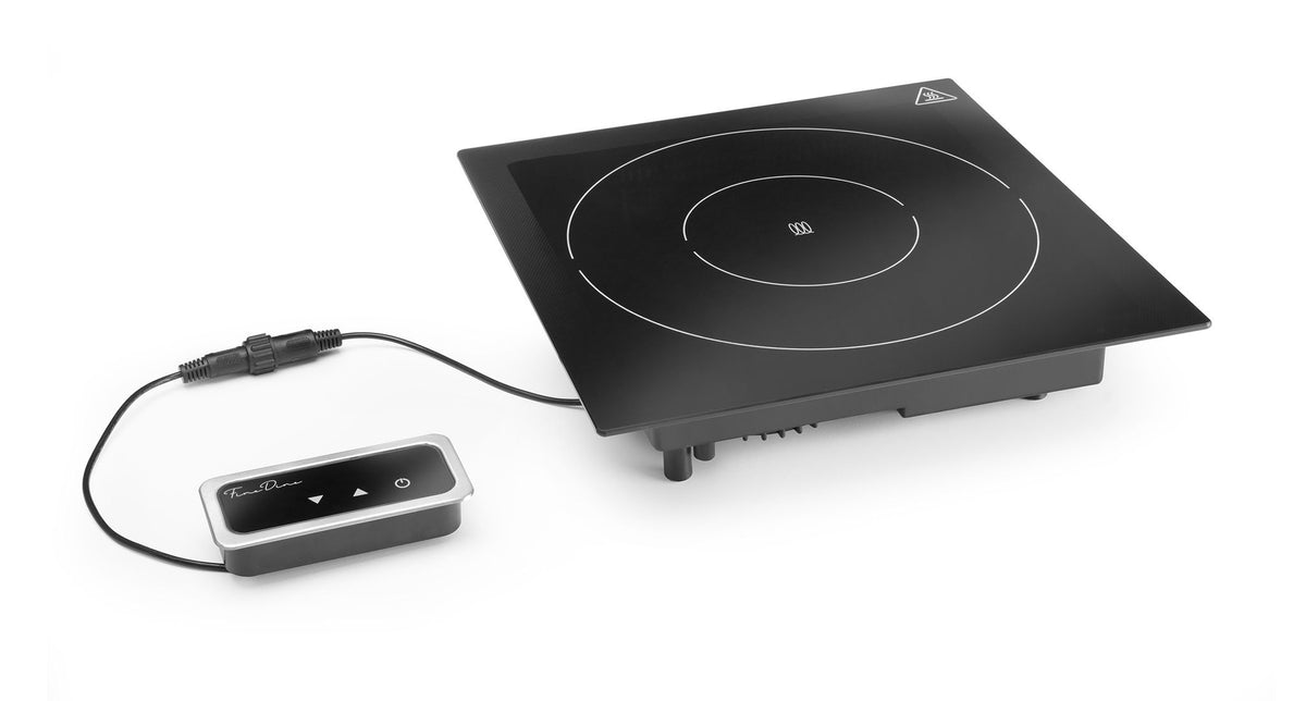 PIANO CALDO AD INDUZIONE 1000W, FINE DINE, NERO, 230V/1000W, 350X397X(H)85MM - 239551