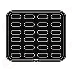 24 IMPRONTE ECLAIR 66X27/64X25 H 15 MM - PIASTRA PER COOKMATIC 380X330 MM - PIASTRA39 - PAVONI ITALIA - PIASTRE E STAMPI