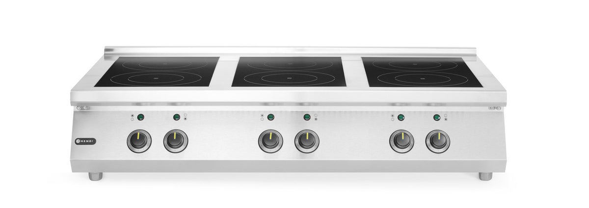 CUCINA AD INDUZIONE CON 6 PIANI COTTURA, HENDI, 400V/25500W, 1200X700X(H)890MM - 237397