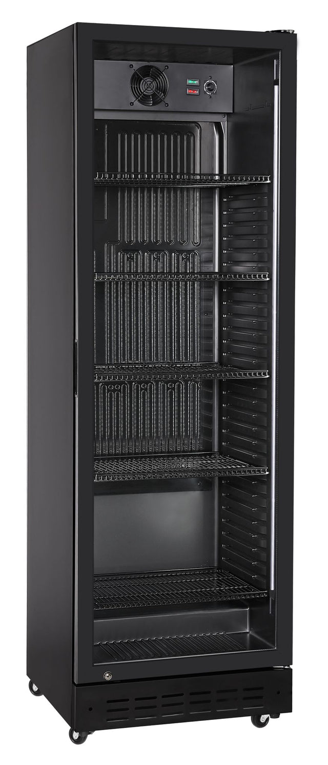 ARMADIO FRIGORIFERO ESPOSITIVO, PORTA IN VETRO, ARKTIC, TETTUCCIO CON LUCE LED E INTERRUTTORE , 274L - 241028