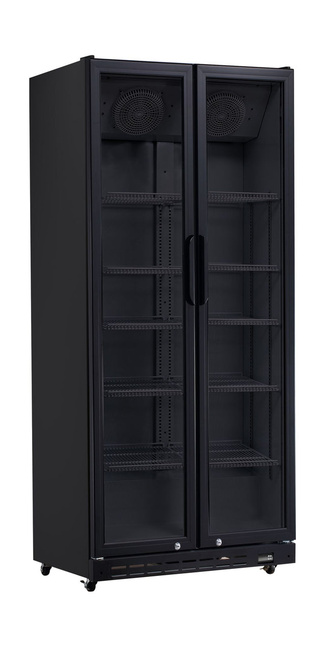 VETRINA REFRIGERATA, PORTE DI VETRO, ARKTIC, TETTUCCIO CON LUCE LED, 827L, NERO, 230V/480W, 1130X720 - 241042