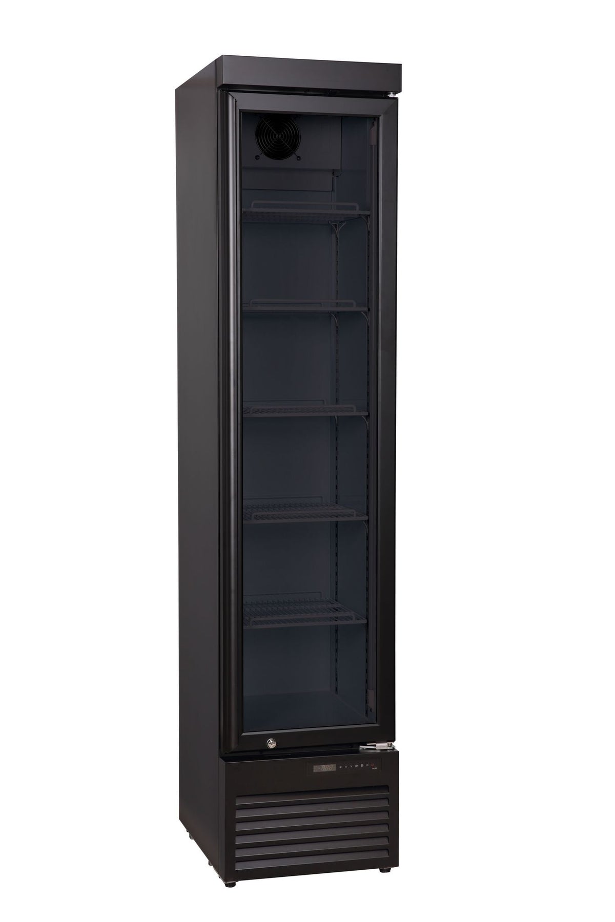 ESPOSITORE REFRIGERATO SLIM, ARKTIC, TETTUCCIO CON LUCE LED, 133L, NERO, 230V/200W, 390X475X(H)1880M - 241189