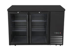 FRIGORIFERO BAR POSTERIORE CON COMPRESSORE LATERALE, PORTE IN VETRO, ARKTIC, 4 RIPIANI, 283L, NERO, - 241349