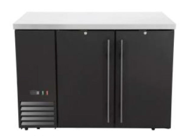 FRIGO BAR POSTERIORE CON COMPRESSORE LATERALE, PORTE SOLIDE, ARKTIC, 6 RIPIANI, 493L, NERO, 230V/185 - 241417