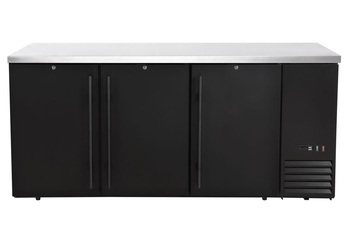 FRIGORIFERO DA BANCONE CON COMPRESSORE LATERALE, PORTE SOLIDE, ARKTIC, 4 RIPIANI, 283L, NERO, 230V/1 - 241387